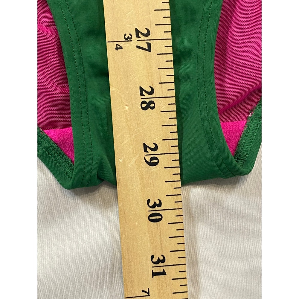 Boden Green Pink Kefalonia Colorblock Halter One Piece Swimsuit S0149 US 10R - Picture 7 of 9